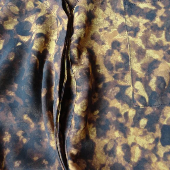 Merona Women’s Sheer Leopard Print Blouse XXL Brown - Picture 6 of 8